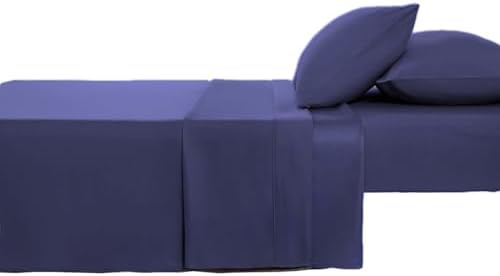 Kingnex Queen Sleeper Sofa Bed Sheets for 60x74 Pull Out Sofa Bed with 4-6 Deep Pocket Soft Double Brushed 1800 Microfiber 4 Piece Bedding Set Navy