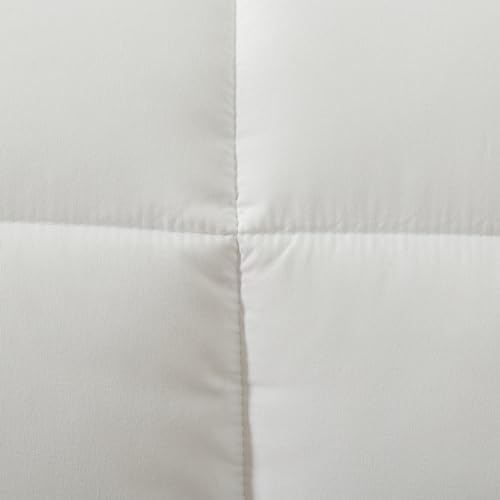 Dorrin Nessin Down Alternative Super Cal King 120x98 Comforter All Season Duvet Insert-Ultra Soft Double Brushed Microfiber Quilt Cover with 8 Corner Tabs (Super King, White)