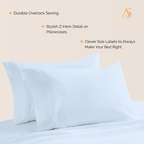 800 Series Standard/Queen Pillow Cases Set of 2, Light Blue