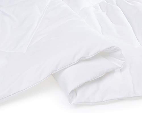 Amazon Basics Reversible Lightweight Microfiber All Season Comforter Blanket, Twin/Twin XL, White