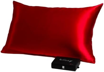 Blissy 100% Mulberry Silk Pillowcase - Red - Standard