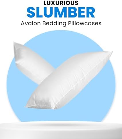 Avalon Bedding Pillow Cases Standard Size White Pillow Cases Set of 24 Cotton Blend 200 TC Soft & Breathable Perfect for Home & Hospital, Hotel Quality Queen Pillow Protectors 30x20 Inches