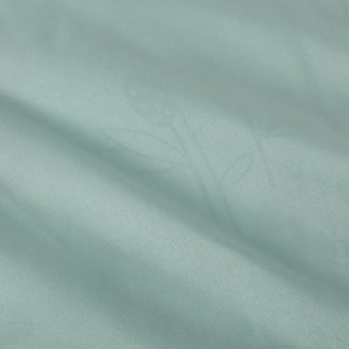 Amazon Basics 2-Piece Soft, All-Season Microfiber Kids' Comforter and Pillow Sham Set, Twin, Purple Flowers, Bluish Pink