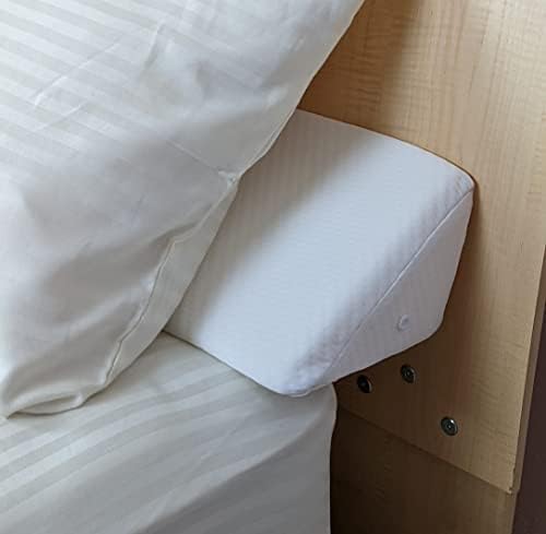 Insieme King Size Headboard Gap Filler (White). Long Bed Wedge Pillow for Covering Gaps Between Bed & Headboard or Wall with Pillow Support (76x8x6 inch)