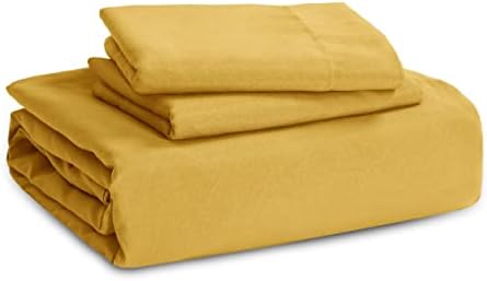Bedsure Prewashed Duvet Cover Full, Mustard Yellow