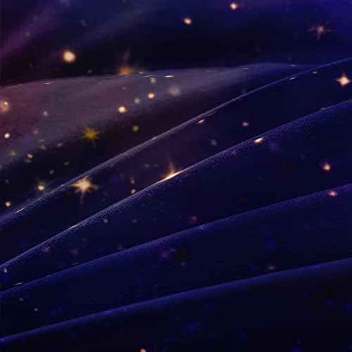 Galaxy Duvet Cover Space Bedding Set Full Size for Teen Kids, for Boys and Girls Purple Bed Set Printed with 1 Comforter Cover and 2 Pillowcases