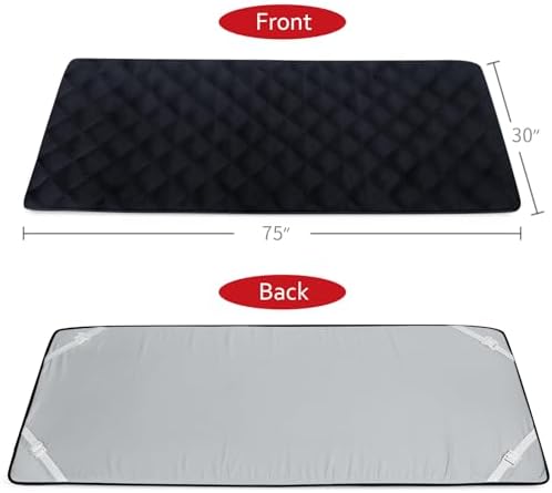 Quilted Foam Mattress Topper Pad, Non-Slip Super Soft Comfortable 75"x30", Cool Sleeping Pad for Camp Cot/RV Bunk/Narrow Twin Beds