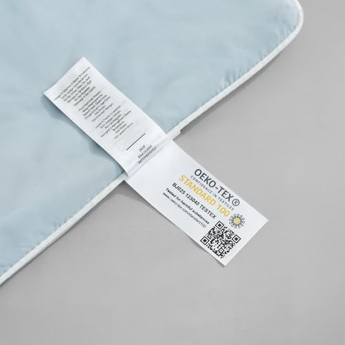Cozy Bliss Cooling Comforter King Size, Cooling Blankets for Hot Sleepers and Night Sweats, Gray Blue Summer Comforter for King Size Bed, Breathable Soft Lightweight Silk Smooth