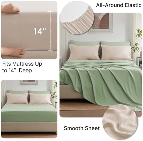 Anluoer Twin Comforter Set, 5 Piece Bed in a Bag Twin Bedding Sets