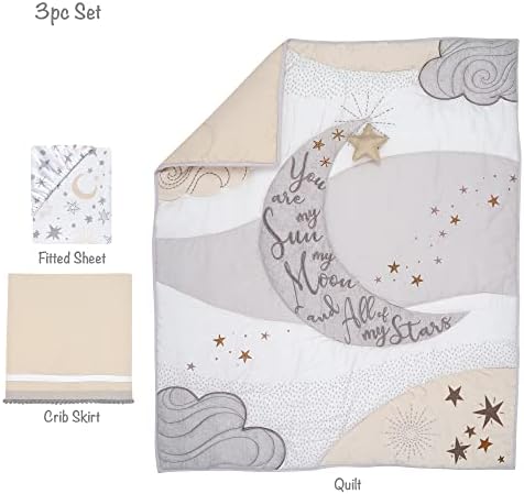 Lambs & Ivy Goodnight Moon 3-Piece Celestial Nursery Baby Crib Bedding Set