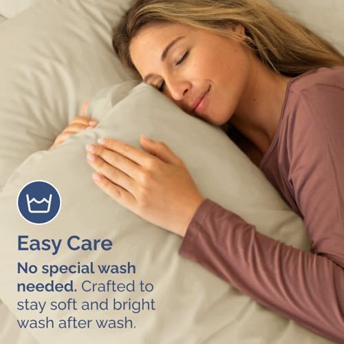 King Pillow Cases Set of 10 - Ultra Soft Cozy Pillowcase Covers - Cream
