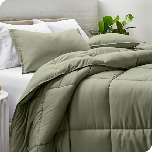 Bare Home Comforter Set - 1800 Ultra Soft (Twin/Twin XL, Sage)