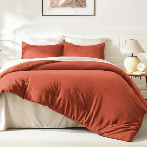 Litanika Twin/Twin XL Comforter Set Burnt Orange, 2 Pcs Lightweight Bed Set