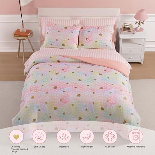 Full Size Comforter Sets for Girls-7 Pieces Soft Full Size Bedding Sets