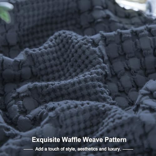 PHF Cotton Waffle Body Pillowcase 20" x 54", Indigo, No Insert