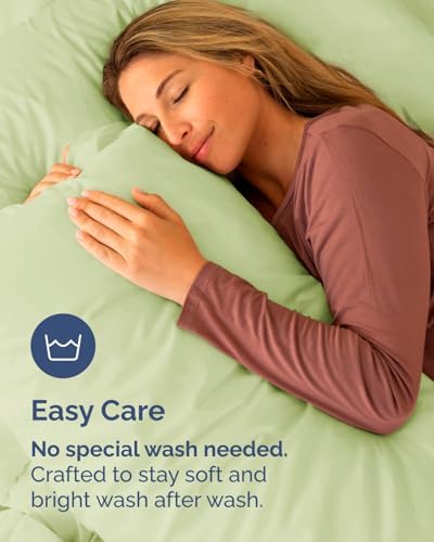 King Standard Pillow Cases Set of 6 - Pillowcase Covers - Light Sage Green