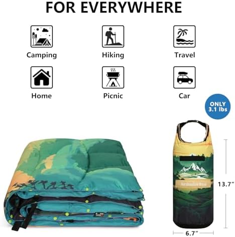 Camping Blanket Puffy Camp Blanket Large Outdoor Blanket
