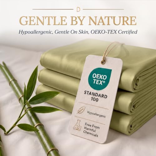 DECOLURE 100% Viscose Derived from Bamboo Sheets King Size | 4 Pc Bed Set
