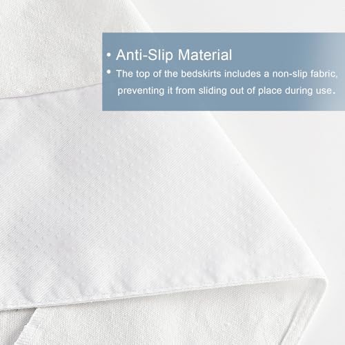 HIG Chic 14'' Full BedSkirts Scallop Edge Pleated Dust Ruffle