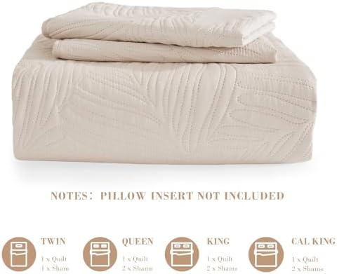 Exclusivo Mezcla Lightweight Full Queen Quilt Bedding Set, Soft Microfiber