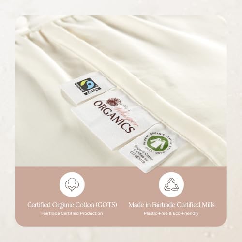 Whisper Organics 100% Cotton Organic Quilted Mattress Pad Protector