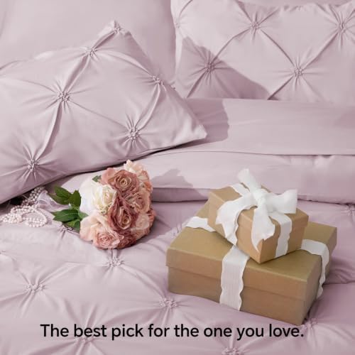 BEDELITE King Comforter Set Light Purple,Lightweight & Soft Comforter
