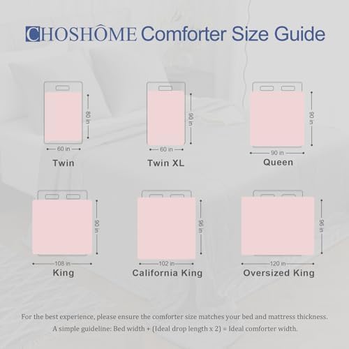 CHOSHOME Cooling Comforter Cooling Blanket, Q-Max 0.45 Cool Sleeping Summer Blanket for Hot Sleeper Night Sweats, King 90" x 108", Pink