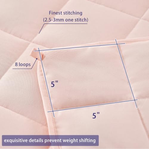 yescool King Size Weighted Blanket for Adults 25lbs, 80” x 87”, Pink
