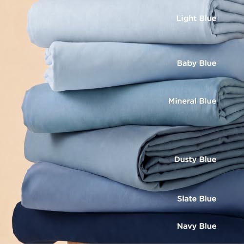 Bedsure Duvet Cover King Size, 3Pcs Double Brushed Bedding Set, Slate Blue