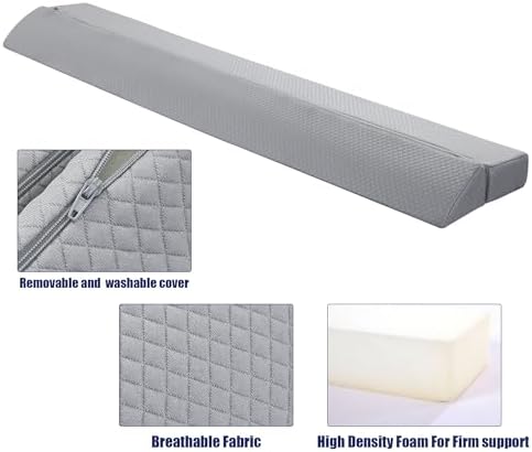 HOMBYS Wedge Pillow Headboard for Bed Gap,Foldable Bed Wedge Gap Filler Queen Size,Matterss Gap Filler,Multi Functional Bed Crack Pillow, Fill The Gap (0-7") Between Your Headboard and Mattress