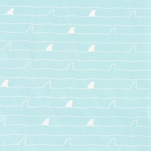 Northwest Classics Twin Sized Shark Adventure 6-Piece Bed in a Bag Set, All Seasons Bedding for Girls and Boys, Comforter, Flat Sheet, Fitted Sheet, Pillowcase, Pillow, Sham