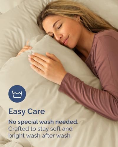 King Standard Pillow Cases Set of 10 - Ultra Soft Pillowcase Covers - Cream
