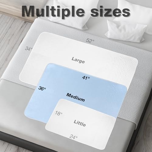 2 Packs Reusable Incontinence Bed Pad, 41" x 36" Inch Washable Pee Pads, Waterproof Bed Pad & Pet Pad, Perfect for Adults, The Elderly and Pets