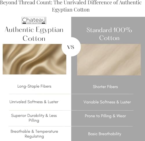 Twin XL Sheet Set, 400 Thread Count Twin XL Cotton Bed Sheets - Semolina