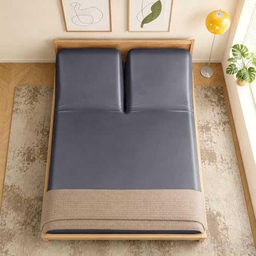 RUDONG M Split Top King Fitted Sheet Only for Adjustable Beds, Dark Grey