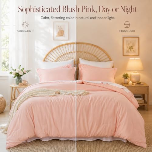 weigelia Pink Twin Comforter Set with Sheets - 5 Pieces Bed in a Bag Twin