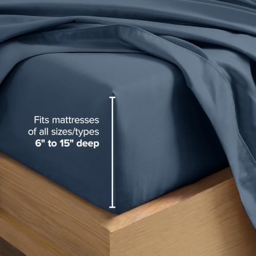 Bare Home Sheet Set - 1800 Ultra-Soft (Split Head Flex King, Bering Sea)