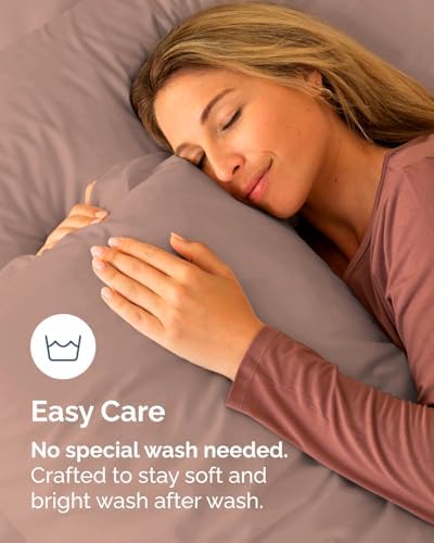 Standard Pillow Cases Set of 10 - Ultra Soft Pillowcase Covers - Mauve