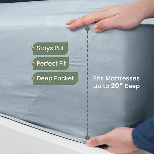 EcoPure Full Size Sheet Set, Blue