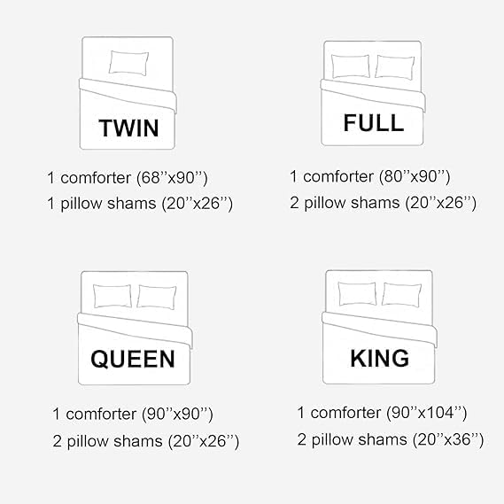 Queen Size Comforter Set 3 Piece, Navy Blue, 90x90 inch