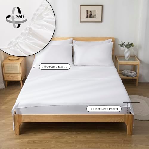 weigelia Full Comforter Set with Sheets - Ivory 7 Pieces Bed in a Bag Full