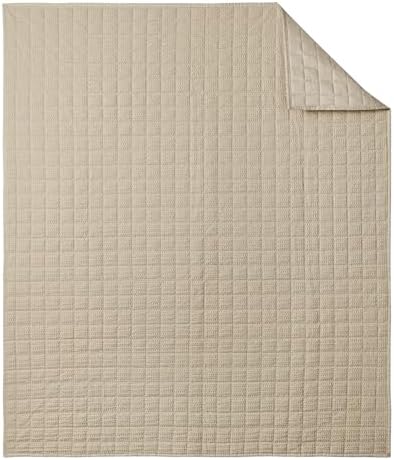 Levtex Home Cloud Waffle - Throw - Waffle Textured - Flax Beige - Throw (50x60in.) - Cotton