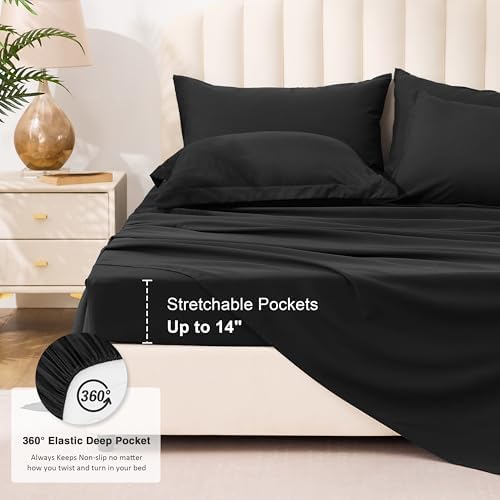 Love's cabin Twin Comforter Set Ash Black, 5 Pieces Twin Bed in a Bag, All Season Bedding Sets with 1 Comforter, 1 Flat Sheet, 1 Fitted Sheet, 1 Pillowcase and 1 Pillow Sham