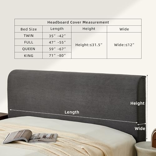 Bed Headboard Cover Full, Stretch Head Board Slipcover Washable
