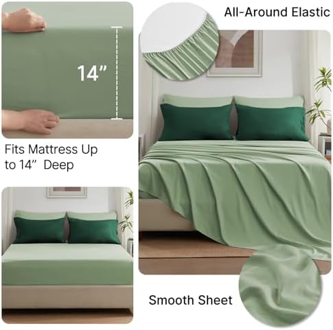 Anluoer Twin Comforter Set, 5 Piece Bed in a Bag Twin Bedding Sets