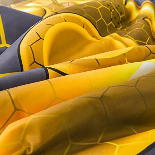 NTBED Gold Game Console Comforter Set Queen for Boys Girls Kids 3D Gaming Geometric Lightweight Microfiber Bedding Sets