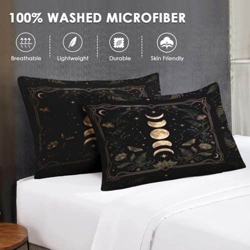 WeCozy King Comforter Set with Sheets, 7 Pieces Celestial Moon Bedding