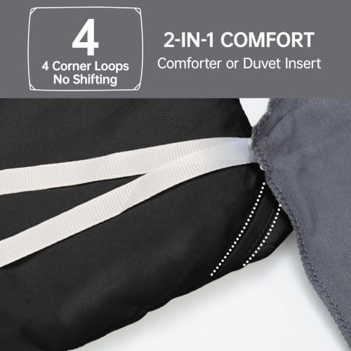 MUXHOMO Black Twin/Twin XL Comforter Set, All Season Ultra Soft Down Alternative Bedding - 3 Piece Lightweight Bed Set Includes 1 Comforter (68"x88") and 1 Pillow Shams (20"x26")