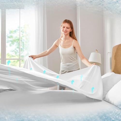 Comfort Spaces Coolmax Moisture Wicking Cooling Sheet Set, Queen 4 Piece