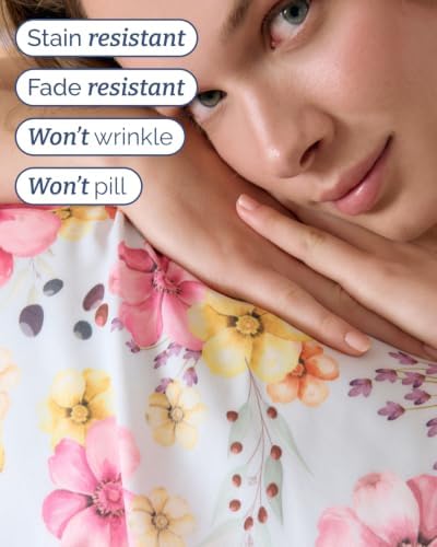 Twin 3 Piece Floral Sheet Set - Soft, Breathable & Cooling - Sunset Blossom